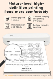 A80 203 dpi解像度4ips高速A4ペーパープリンター、サポートアプリワイヤレスまたはUSB接続プリンター - Product Image 6