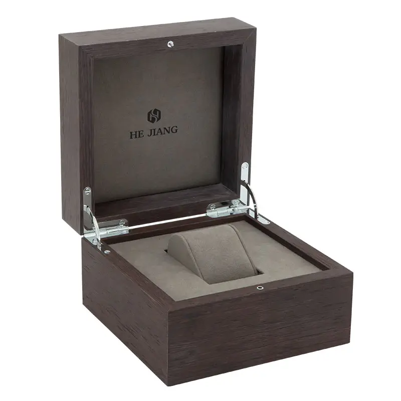 Caja de almacenamiento de reloj de madera personalizada OEM, Cajas de Regalo de reloj de madera, caja de reloj de una sola ranura de lujo