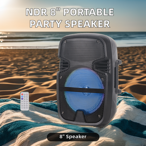NDR Stylish 8-Inch TWS Wireless Portable Party <strong>Speaker</strong> Battery-Powered Mini Stereo Bass Outdoor <strong>Computer</strong> Remote for Stage <strong>Use</strong> - Product Image 3