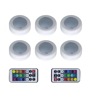 Mini pil kumandalı uzaktan kumanda RGB LED tavan Puck ışık - Product Image 5