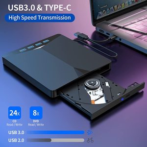 7合1 USB 3.0 DVD播放器便携式CD/DVD刻录机，带笔记本电脑台式机Windows 11/10/8/7 Linux Mac OS外部CD/DVD驱动器 - Product Image 6