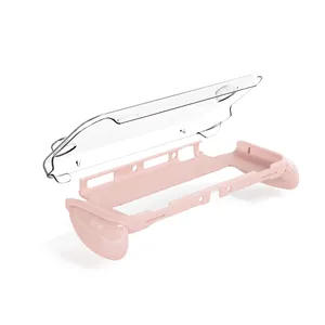 El kavrama sert kabuk Nintendo anahtarı için uygun OLED şeffaf kristal kavrama koruyucu kabuk, takılabilir taban - Product Image 6