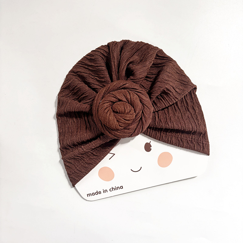Dark brown-wavy snail hat