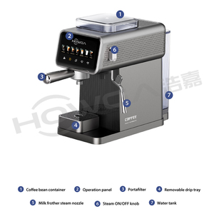 Nuovo arrivo di fascia alta per uso domestico semi-automatico Smart Touch Screen macchina per caffè Espresso con infuso e sistema di macinazione - Product Image 5