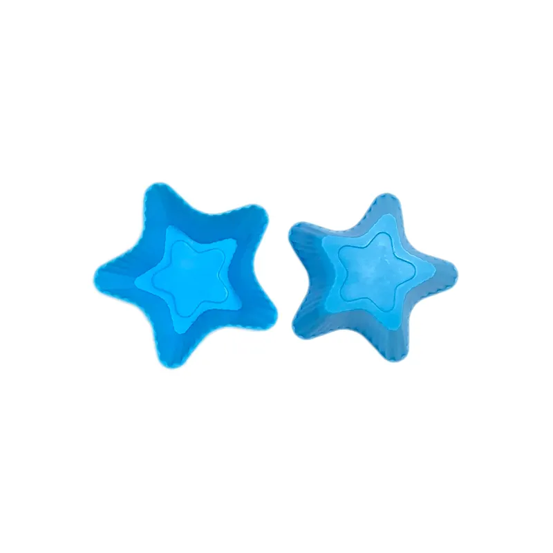 star shape silicone muffin mold cake mold with new packing