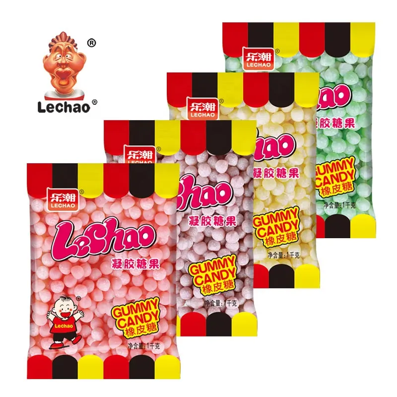 Lechao bán buôn mềm Chewy kẹo chua trái cây kẹo bóng Gummy kẹo chua kẹo các nhà sản xuất