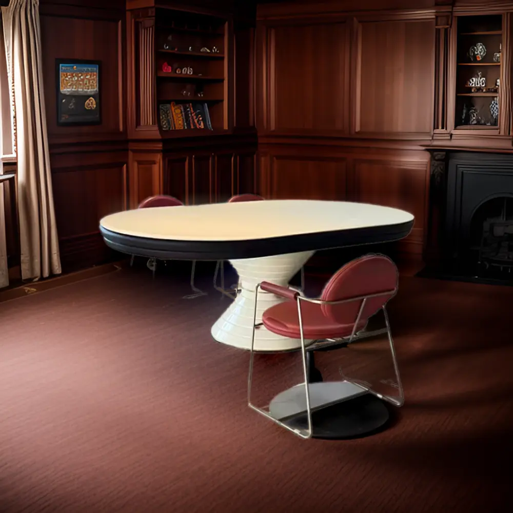 Итальянское производство, новый дизайн, роскошный красный Круглый Покерный стол для игры в маджонг и покер для 8 игроков