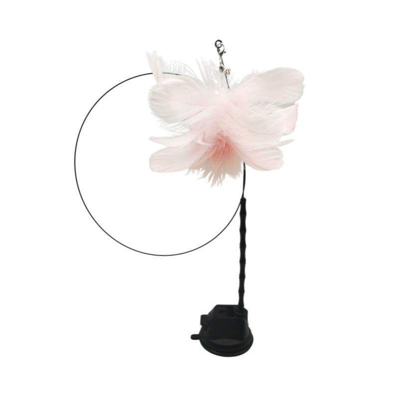 Plume rose + ventouse + tige