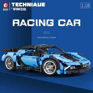 SEMBO Block 701053 DIY 1:18 Racing <strong>Car</strong> Building Set 433pcs Educational Assembling Blocks Bricks <strong>Model</strong> Toy for Kids - Product Image 2