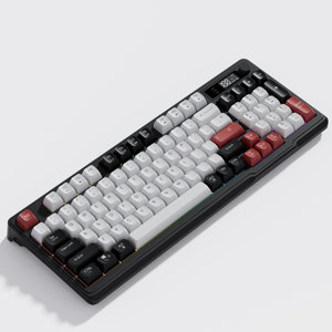 Tres colores 2,4G Wireless Gaming/Office Keyboard RGB LED Teclado de membrana retroiluminado con perilla multifunción de pantalla - Product Image 5