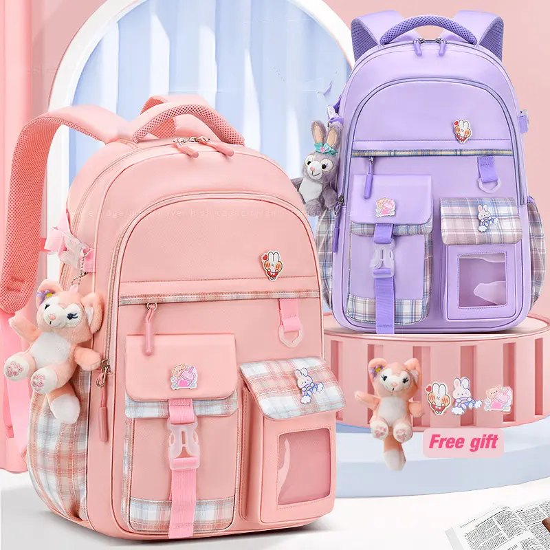 Mochila escolar infantil à prova d'água, bolsa escolar impermeável de estilo simples para crianças