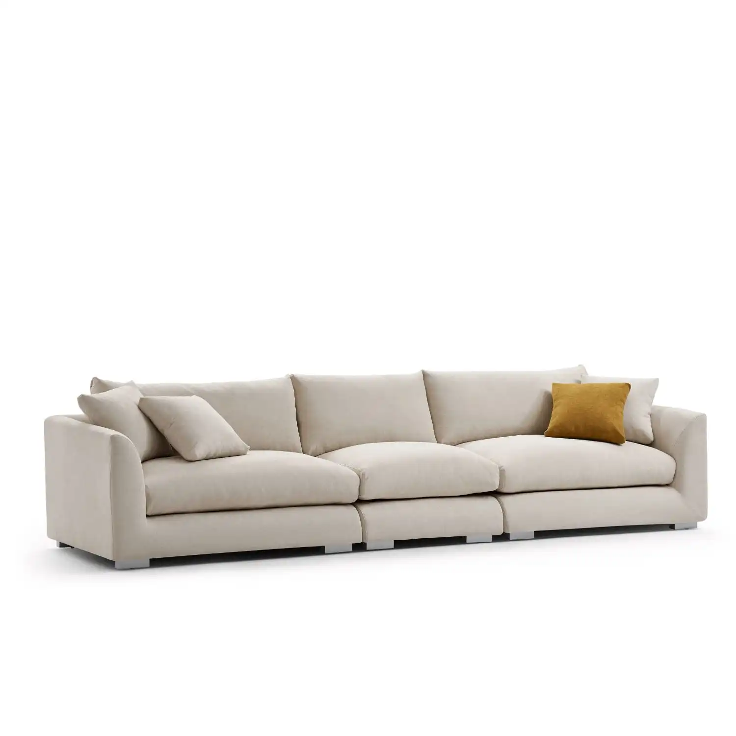 Sofá de oficina en la nube minimalista de alta calidad, sofá de tela, sofá seccional para sala de estar