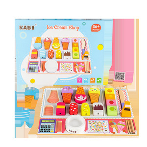 木製シミュレーションアイスクリームストアおもちゃ面白いロールプレイふり子供教育木製キッチンおもちゃ