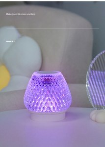 迷你七彩夜灯USB音频水晶台灯带TF FM充电卧室环境发光二极管灯智能扬声器无线 - Product Image 3