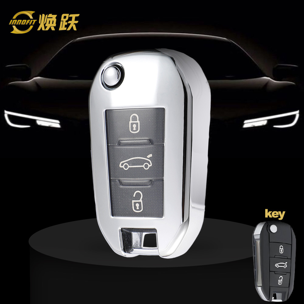 PUB1T1-Bouton transparent blanc-placage argent