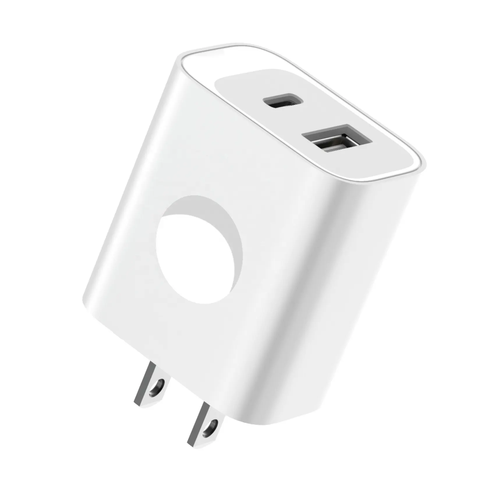 Konfulon carregador de parede, adaptador de viagem 2023 22.5w pd 20w usb c de carregamento rápido saída dupla usb carregador uk/eu para telefone