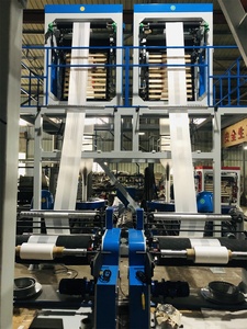 双模头塑料HDPE LDPE聚乙烯可生物降解高产量塑料吹膜机挤出机