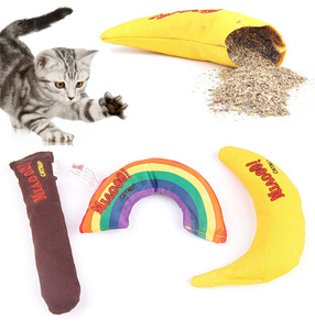 Wholesale <strong>Banana</strong> Rainbow Cat Chew Toy <strong>Catnip</strong> Stuffed Toy Interactive Cat <strong>Catnip</strong> Toy - Product Image 1
