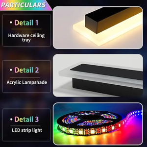 Fitman 110v 220v rgb שינוי צבע שינוי ip65 הוביל אור ליניארי רצועת קיר חיצונית עם שלט רחוק - Product Image 3