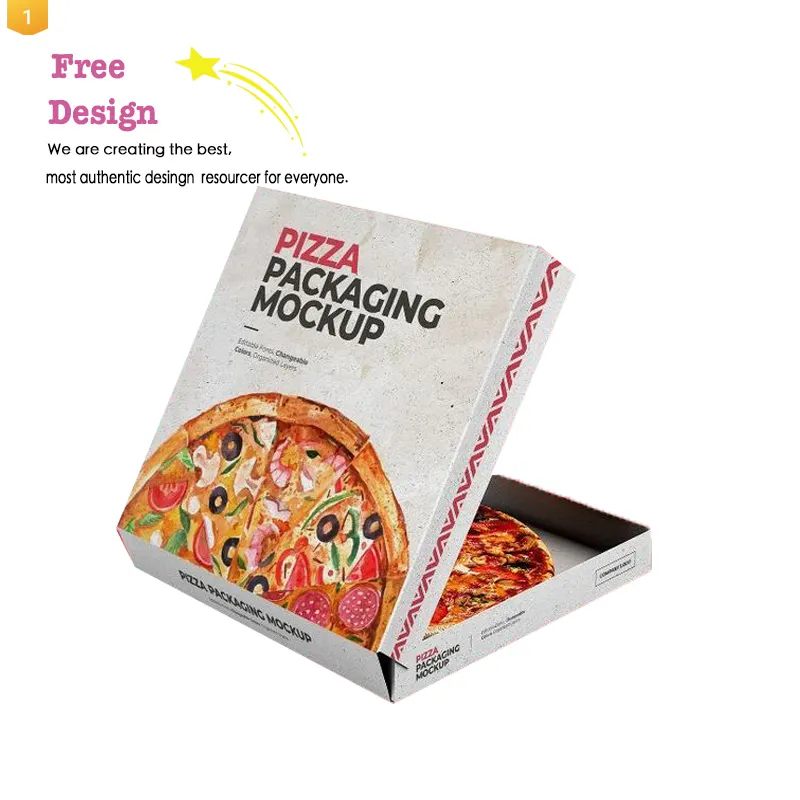 Ustom-caja de pizza de papel corrugado reciclable, personalizada, color negro