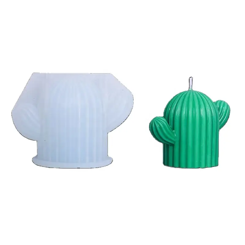 Molde de silicone de vela de cacto, novo molde bonito feito à mão para artesanato, kit de sabão, artesanato, presentes, decoração de casa