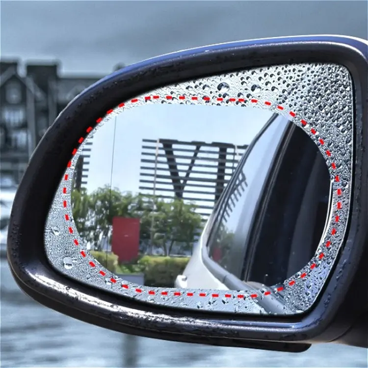 Protecteur de miroir de voiture rond transparent, caméra de rétroviseur de voiture, protecteur de pluie pour fenêtre latérale, protecteur de miroir d'aile de voiture 145x100MM 95x95MM 2 pièces
