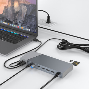 Su misura tipo C Docking Station USB2.0/3.0 RJ45 porta di rete USB C Hub adattatore per Computer PC - Product Image 3
