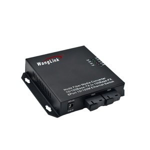 6 Port Media Converter with Plug-and-Play Ethernet Fiber Switch Supporting 100Base-T to 100Base-SX LX for <strong>Networking</strong> Solutions