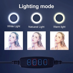ไฟวงแหวน LED 10นิ้วสำหรับถ่ายวิดีโอเซลฟี่สตูดิโอถ่ายภาพสำหรับที่วางโทรศัพท์มือถือสตรีมแบบสดพร้อมขาตั้ง - Product Image 2