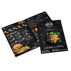 工厂定制彩色软皮食品食谱/小册子/食谱/餐厅菜单印刷 - Product Image 2