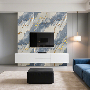 Grey đá cẩm thạch UV Panel tường noiseblock Core coffeeproof bề mặt cho nhà văn phòng và nhà hàng gian hàng ngăn nhanh chóng nâng cấp - Product Image 4