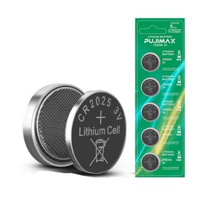 Pujimax hộ gia đình phổ 5pcs xem pin CR2025 Lithium di động Pin 3V nút di động Pin cho đồng hồ và hẹn giờ - Product Image 1