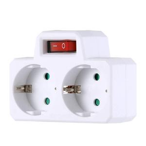 德国标准一对二转换插头开关控制按钮嵌入式电源板适配器 - Product Image 1