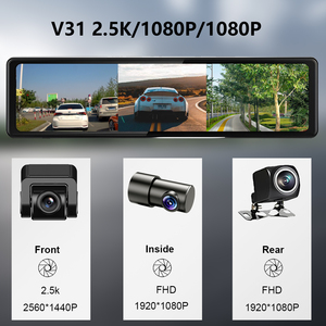 Adinkam 3通道仪表板凸轮前后侧后视镜，带夜视和Wifi 2.5K后视录像机 - Product Image 3