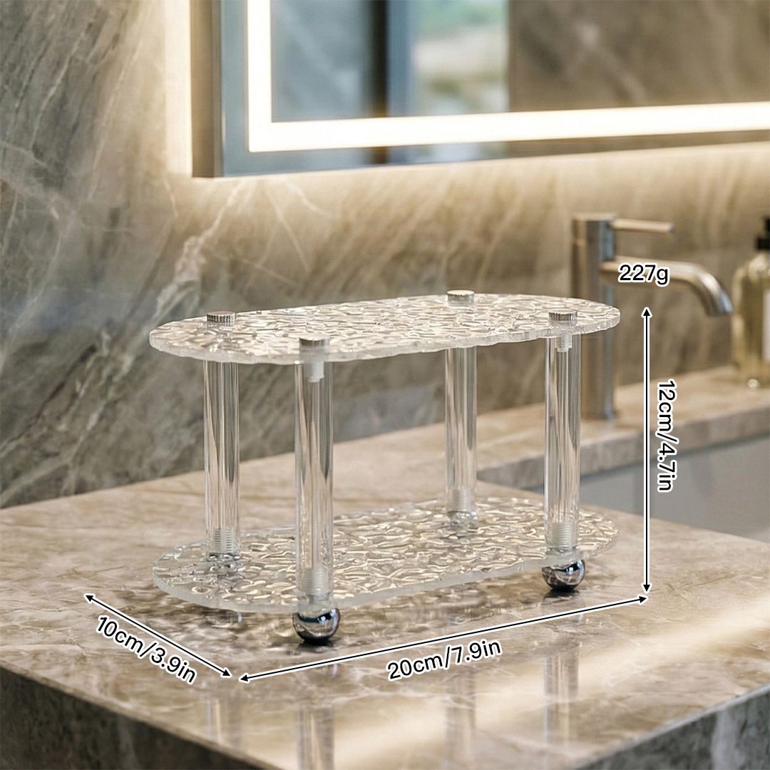 Small Acrylic Double-Layer Storage Rack