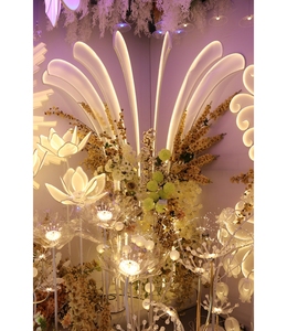 Sáng tạo kim loại phát quang cây Đèn sàn cong lá cây trang trí ánh sáng cho đám cưới sân khấu lối đi trang trí nền - Product Image 1