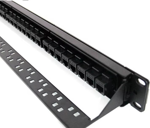 Cat6 Patch Panel 24 puertos con Keystone RJ45 Network Patch Panel 19 pulgadas Keystone Ethernet Patch Panel - Product Image 1