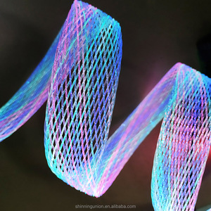 光ファイバーメッシュ1.0mm x 33ピースLEDプラスチック光ファイバーネット生地ライトアップ天井木パーティーハロウィンクリスマス - Product Image 1