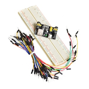 MB102 Breadboard modulo di potenza PCB Breadboard Test sviluppa 65 ponticelli cavi fai da te kit Breadboard - Product Image 1