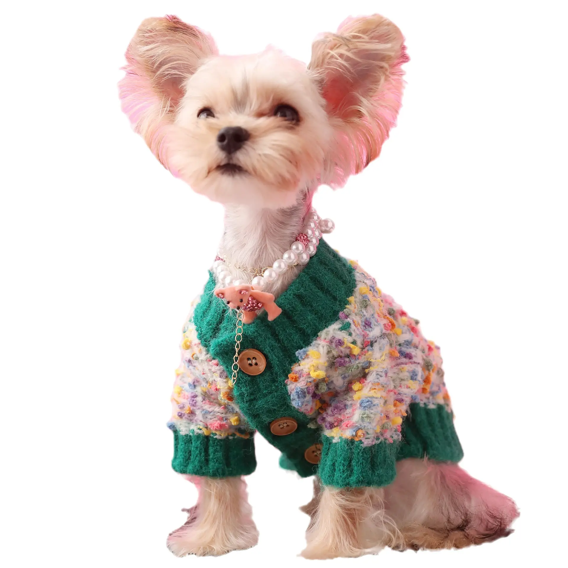2024 Nieuwe Collectie Modeontwerp Xs Hondenkleding Wollen Hondentrui Huisdierenkleding Luxe Gebreide Hondentrui