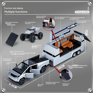 1:32 Diecast <strong>Model</strong> Cars Toy T Cybertruck Pickup RV Alloy Car <strong>Model</strong> with Sound and Light Pullback Metal Toy Car <strong>Model</strong> Toy - Product Image 3
