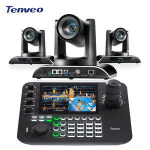 Hệ thống phát trực tiếp chuyên nghiệp ai theo dõi tự động 20x/30x zoom NDI PoE PTZ camera với bộ điều khiển cần điều khiển để phát sóng trực tiếp - Product Image 1