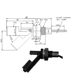 Fornecimento de fábrica Side Mount Plástico Água Nível Controle Interruptor <span class=keywords><strong>Float</strong></span> M12 M16 1/<span class=keywords><strong>2</strong></span> "Montagem Rosca Horizontal PP Nível Líquido Sensor