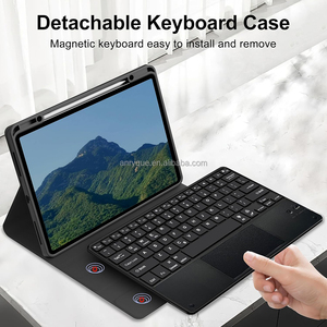 Funda para teclado táctil para iPad Pro 13 pulgadas (M4) 2024 teclado desmontable magnético con Trackpad cubierta de portalápices retroiluminada de 7 colores - Product Image 2