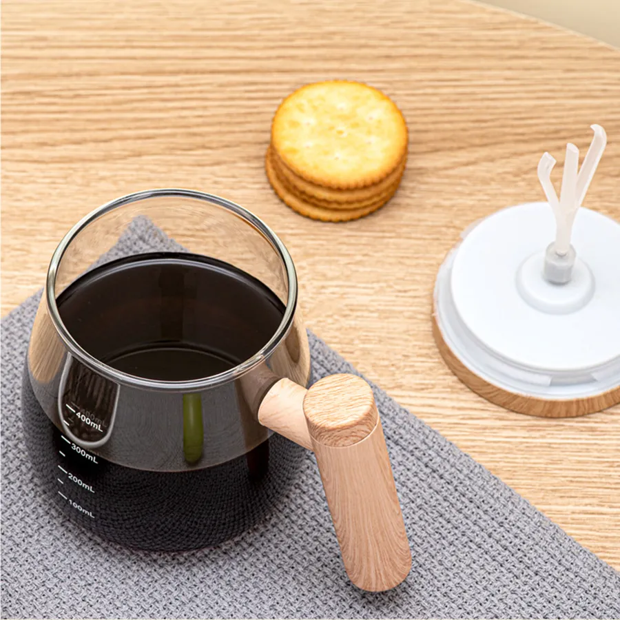 Zelfroerende Mok Elektrische Mengkoffiemok Glazen Roerbeker Geschikt Voor Koffie/Melk/Eiwitpoeder 400Ml