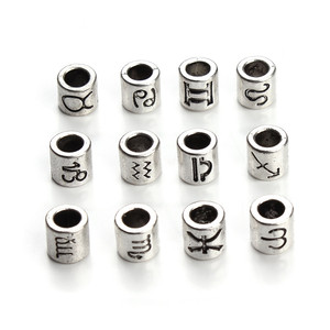 DIYジュエリー作りレトロスタイル金属刻印レオガン天びん乙女座干支ビーズチャームアクセサリー - Product Image 1