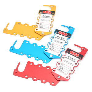 Loto etiketli kilitleme kilitleme etiketi için kırmızı kilitleme çile emniyet alüminyum alaşımlı kilit - Product Image 1