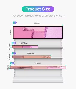 28.1inch Android Indoor Bar <strong>Type</strong> <strong>LCD</strong> <strong>Display</strong> Shelf Edge Banner <strong>LCD</strong> <strong>Display</strong> Ultra Thin Touch Screen <strong>LCD</strong> Stretch Bar <strong>Display</strong> - Product Image 2