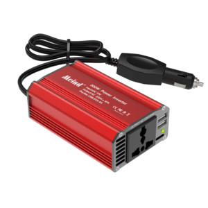 Convertidor Meind de CC a CA de 300W, salida de 2CA, 2USB, entrada de 12 voltios a salida de 110V, onda sinusoidal de 600W, potencia máxima, Uso automotriz