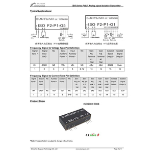 Convertidor de corriente de frecuencia de 24V CC, generador de señal de 4-20mA para control industrial, transmisor de entrada Fv/Fi aislado, PLC